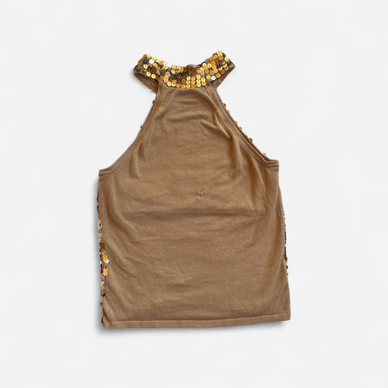 Gold Sequin Halter (XS)