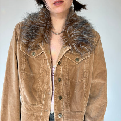 Y2K Corduroy Penny Lane Jacket (XL)