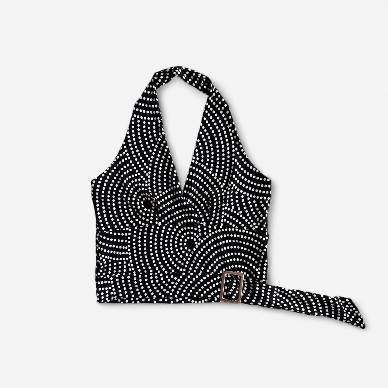 Y2K Polka Dot Halter Top (S)