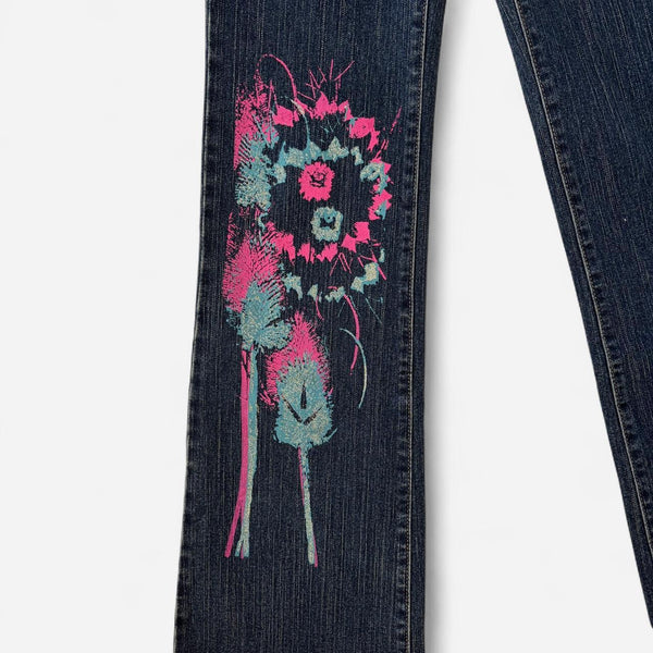 Y2K Low Rise Embellished Jeans (XS)