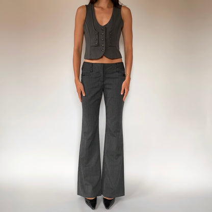 2000s Gray Office Flares (S)