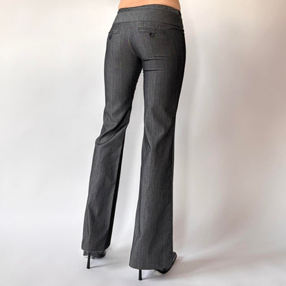 Y2K Slate Low Rise Office Siren Trousers (XXS)