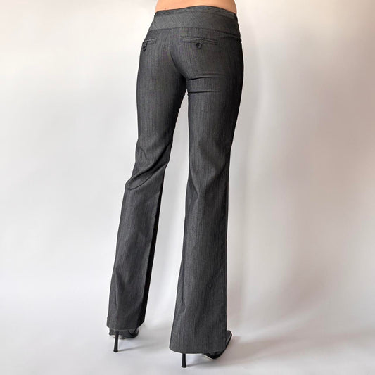 Y2K Slate Low Rise Office Siren Trousers (XXS)