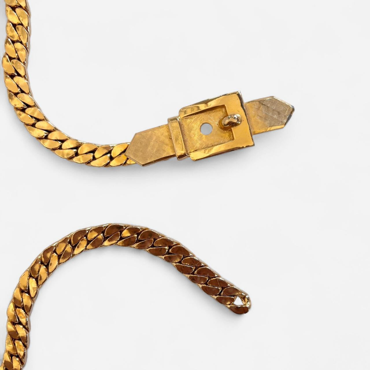 Vintage Gold Tone Cuban Link Chain Belt