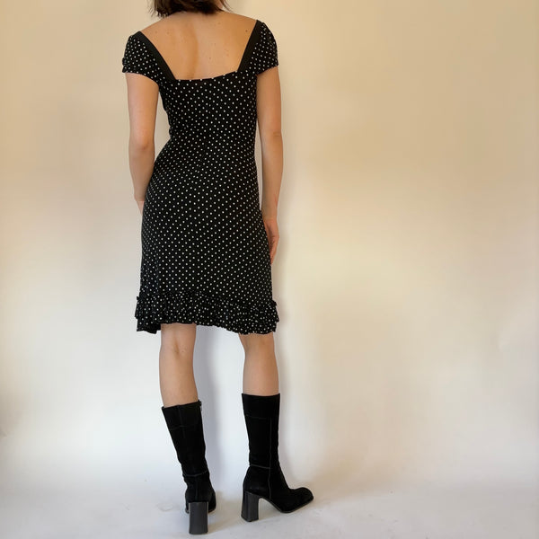 Italian Polka Dot Midi Dress (XS/S)