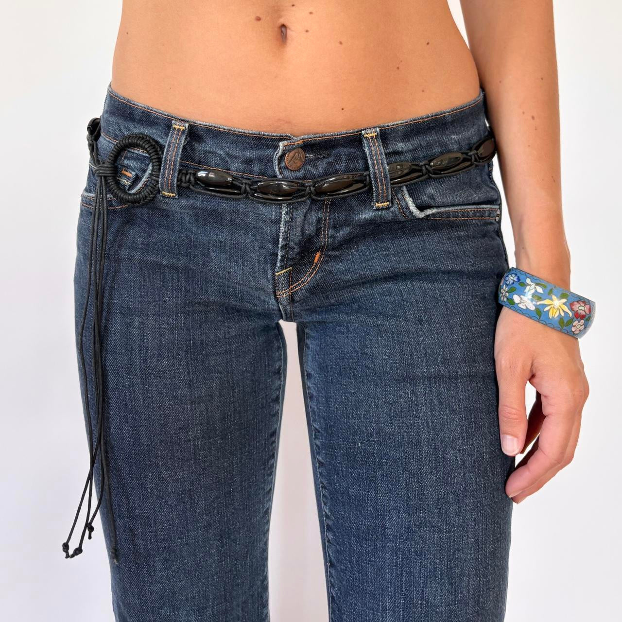 Boho Beaded Tie Belt