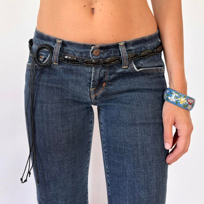 Boho Beaded Tie Belt