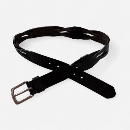 Black Genuine Leather Belt
