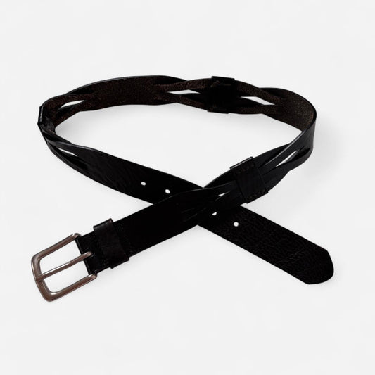 Black Genuine Leather Belt