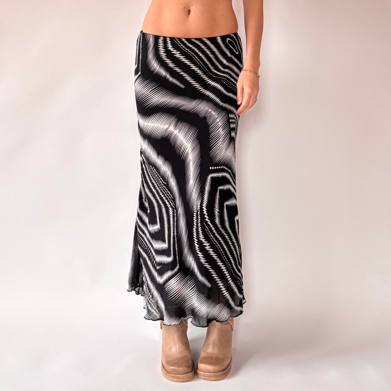 2000s Trippy Maxi Skirt (XS/S)