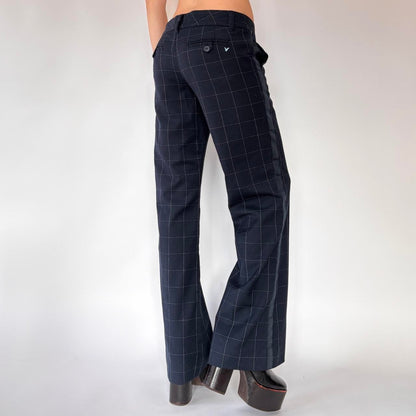 Y2K American Eagle Windowpane Low Rise Trousers (S/M)