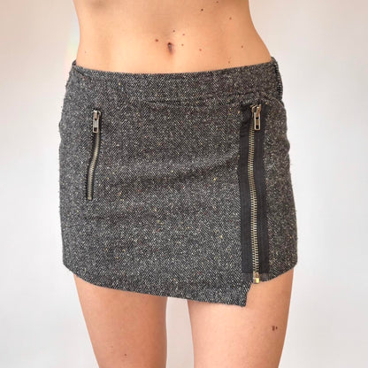 Y2K Guess Zipper Mini Skirt (XS)