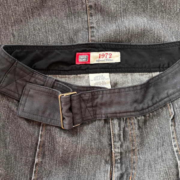 90s Belted Denim Maxi Skirt (S/M)