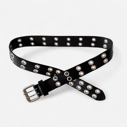 Genuine Leather Grommet Belt (XS/S)