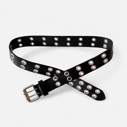 Genuine Leather Grommet Belt (XS/S)