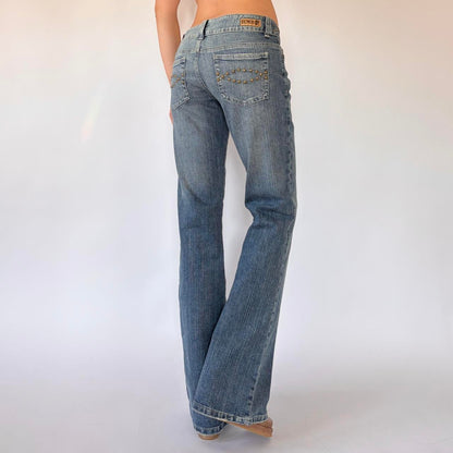 Y2K Studded Bongo Jeans (S)