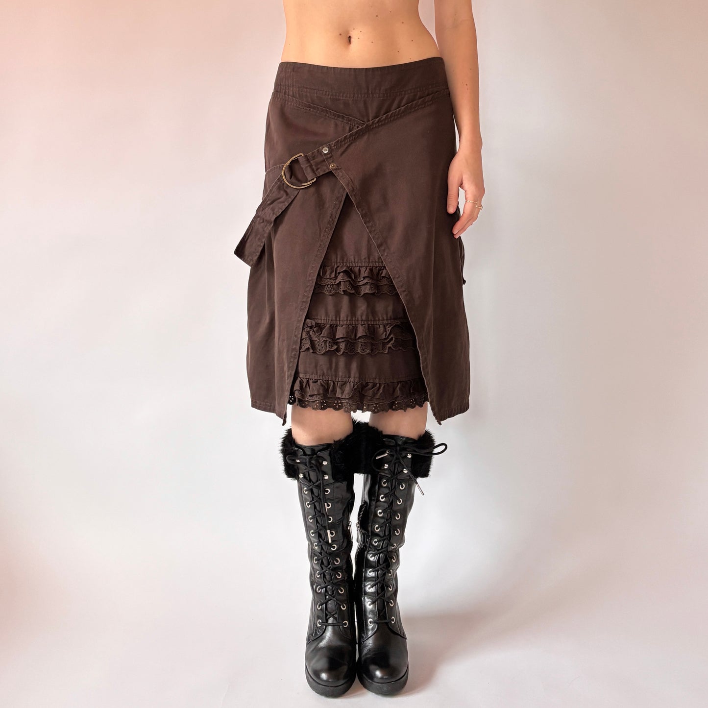 2000s Cargo Midi Skirt (XL)