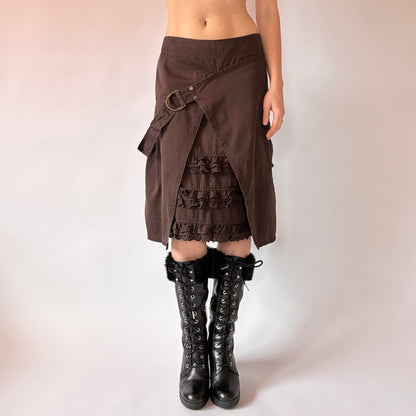 2000s Cargo Midi Skirt (XL)