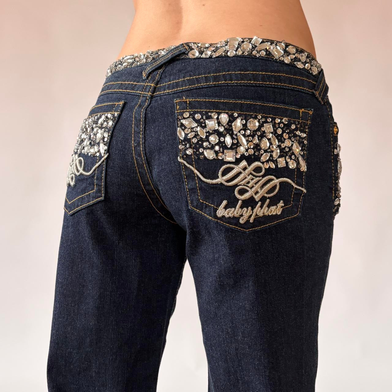 Y2K Baby Phat Bejeweled Jeans (S/M)