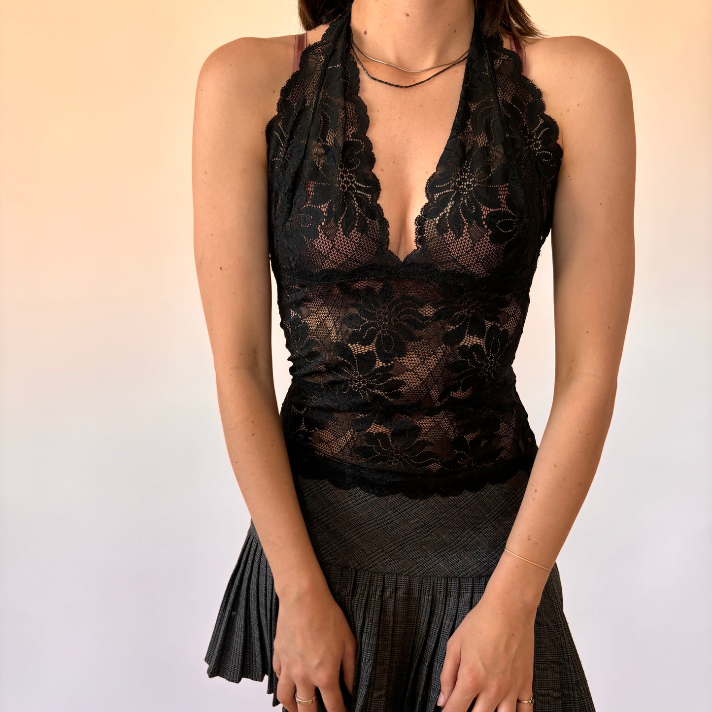 Frederick’s of Hollywood Lace Halter (S)