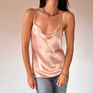 90s Blush Cowl Neck Tank (M)