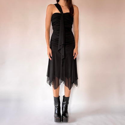 Y2K Noir Drop Waist Dress (M)