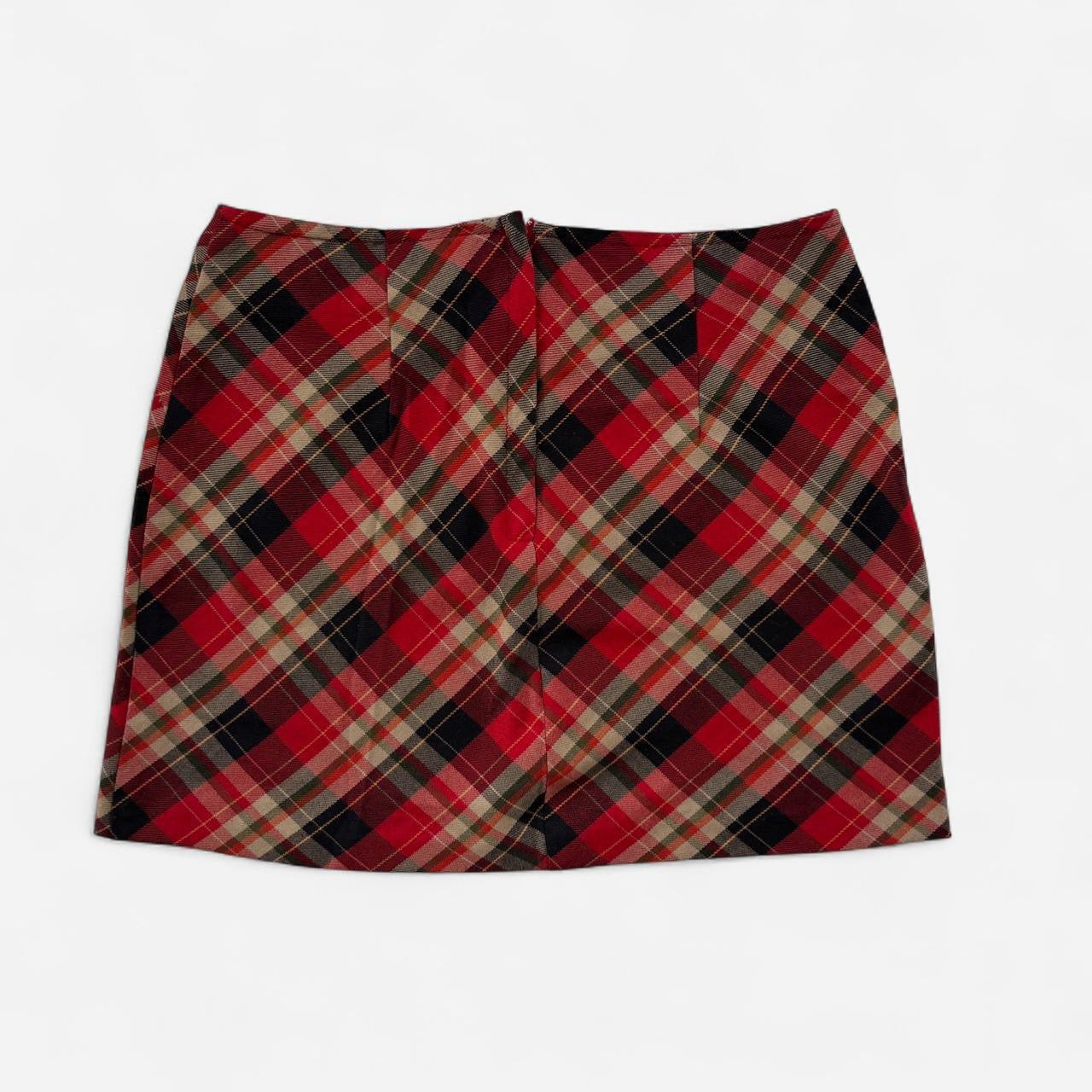 90s Plaid Mini Skirt (XS)
