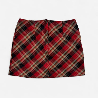 90s Plaid Mini Skirt (XS)