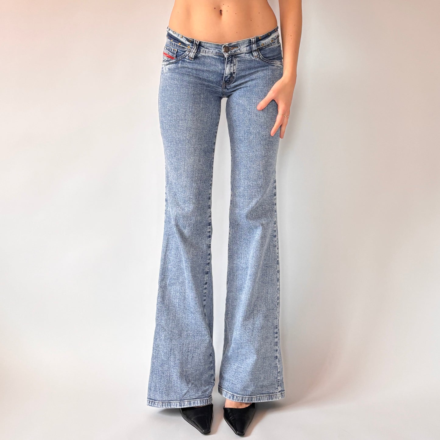 Y2K Low Rise Flare Jeans (XS)