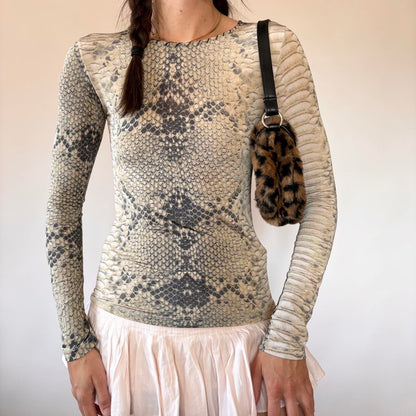 Y2K Furry Leopard Bag