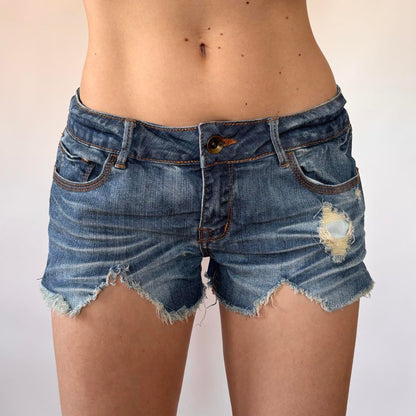 Y2K Low Rise Denim Shorts (S)