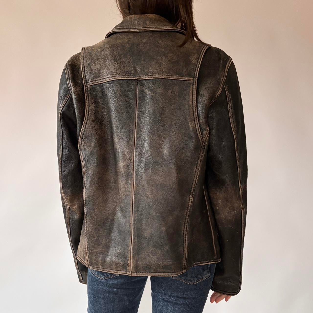 Wilson’s Distressed Genuine Leather Jacket (S/M)