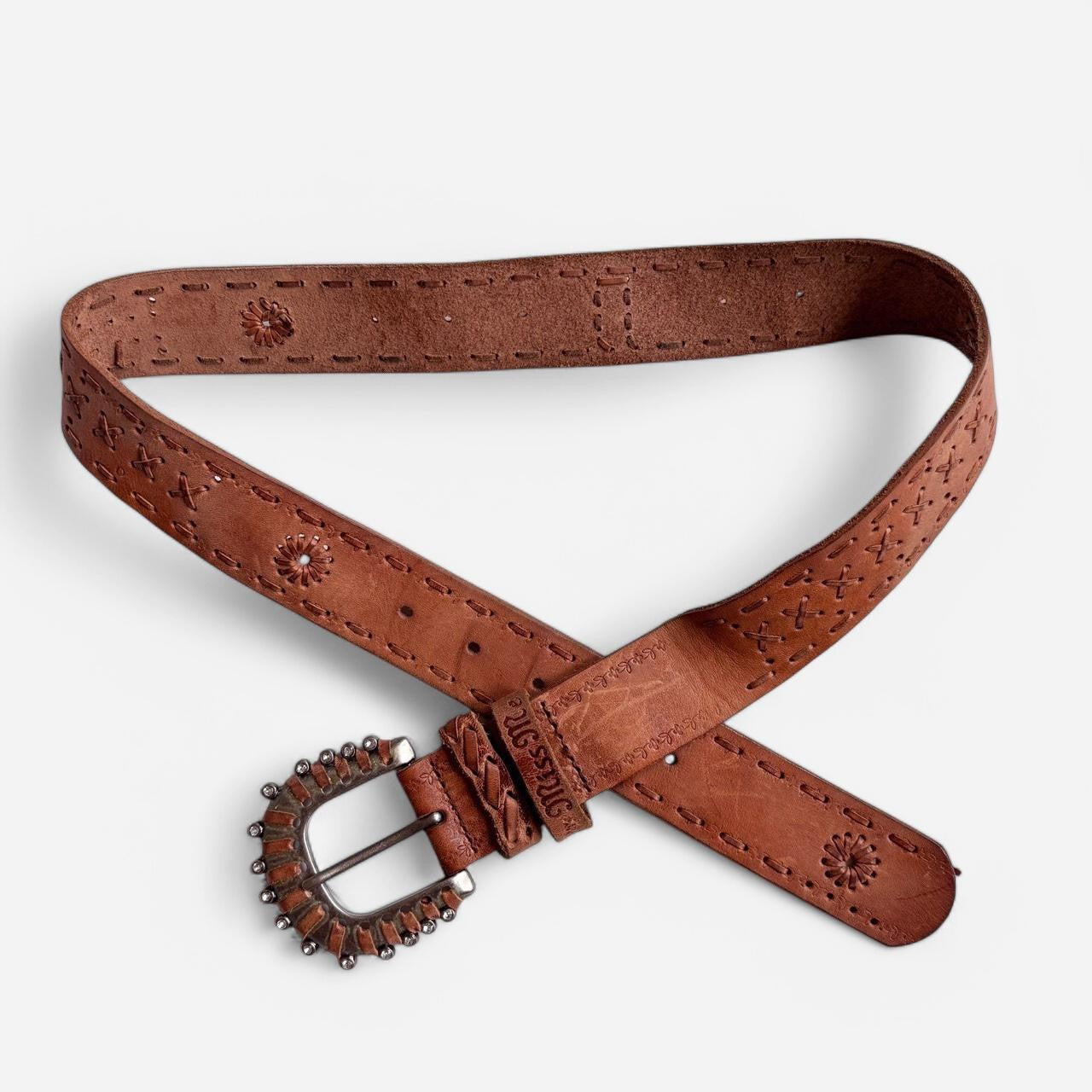 Miss Me Y2K Leather Belt (S)