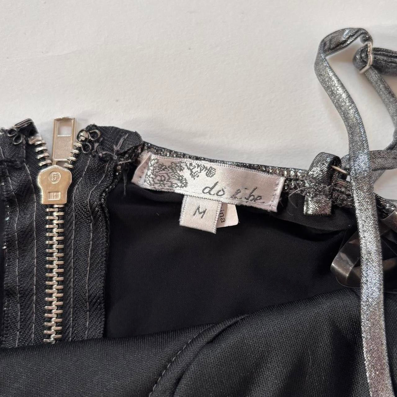 Y2K Chrome Bustier Top (M)