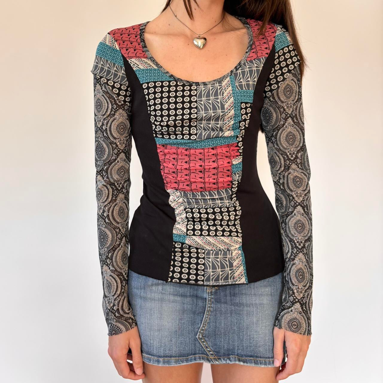 Y2K Bisou Bisou Mesh Top (S)