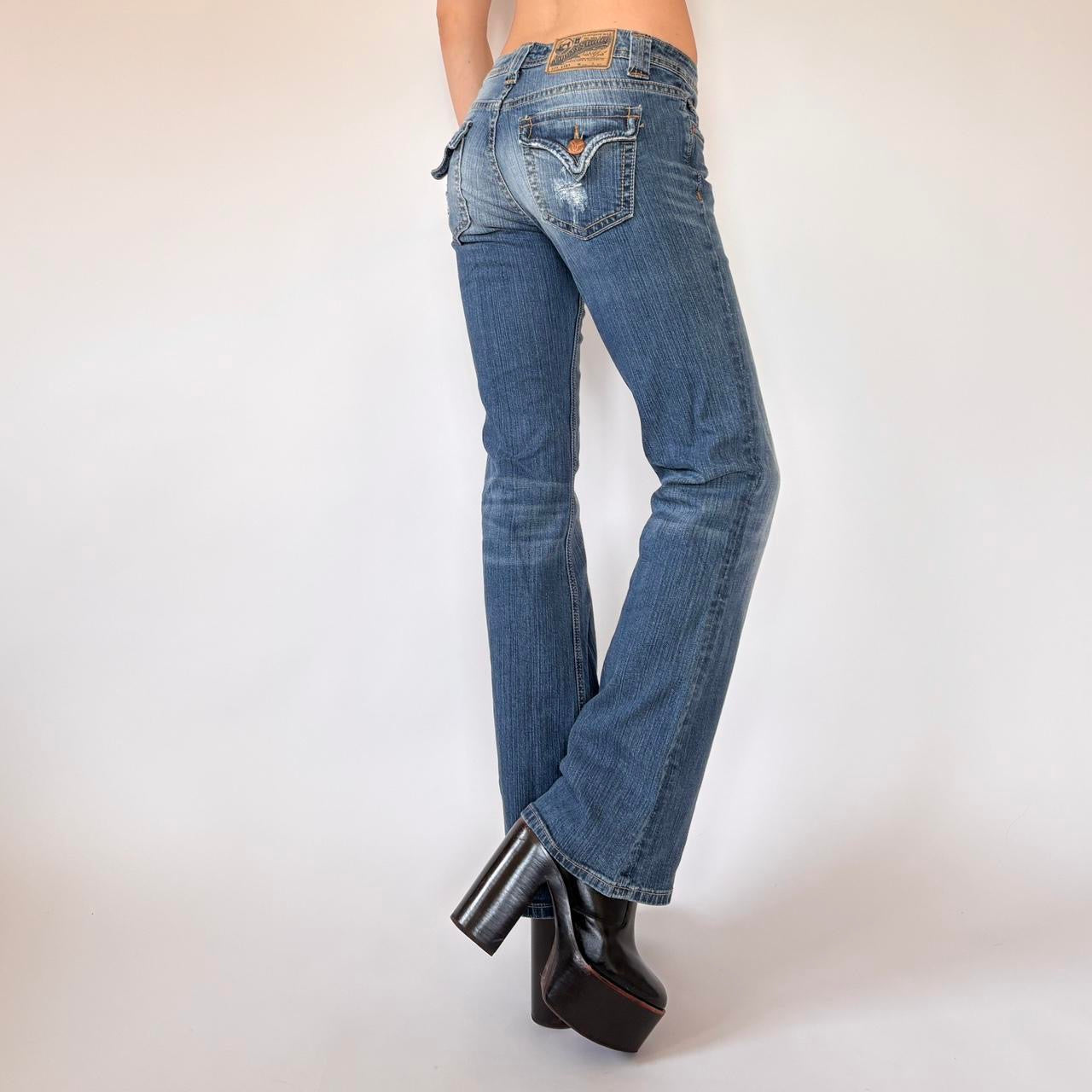 Y2K Low Rise Bootcut Jeans (XS/S)