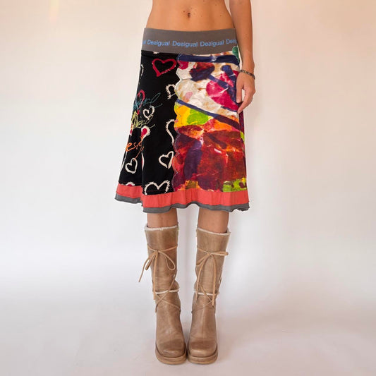 Desigual Graphic Midi Skirt (L/XL)