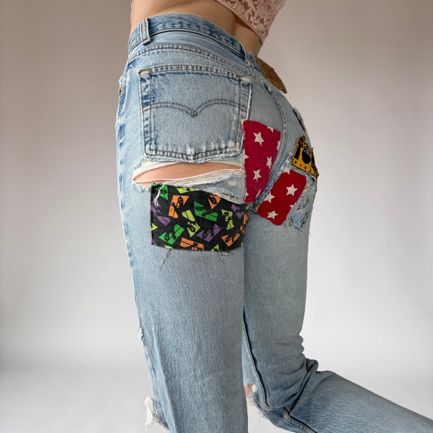 Levi’s 80s Patchwork 501s (XS)