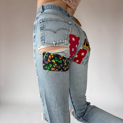 Levi’s 80s Patchwork 501s (XS)