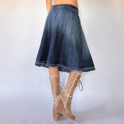 Benetton Made in Italy Denim Skirt (M)