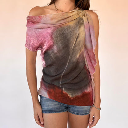 Asymmetrical Watercolor Top (S)