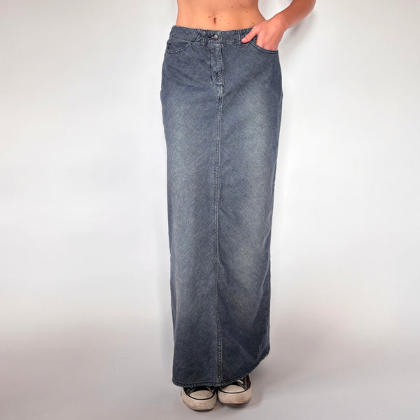 90s Denim Maxi Skirt (XS)