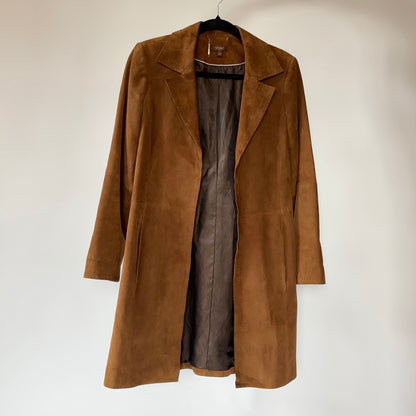 Genuine Suede Leather Coat (S)