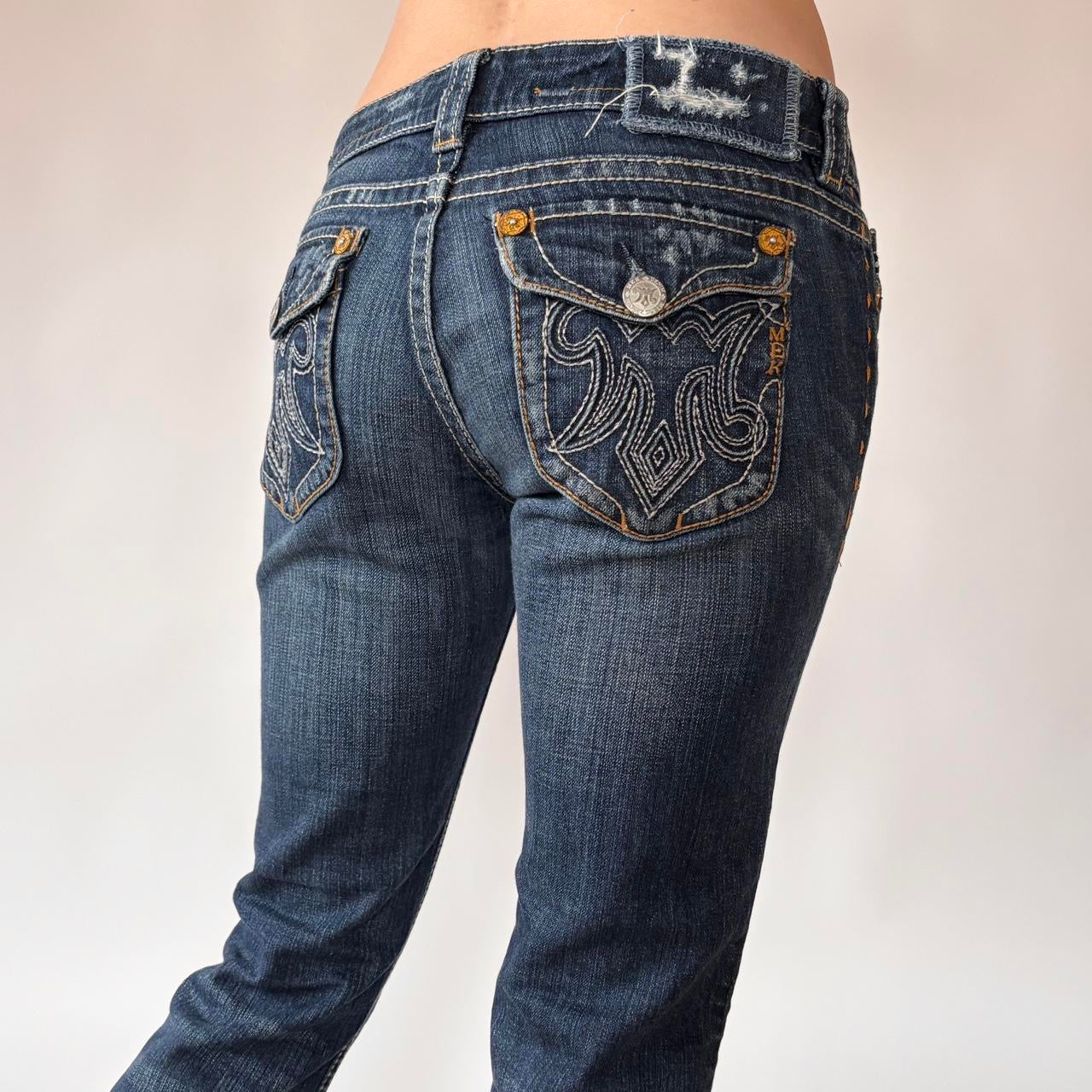 Y2K Mek Low Rise Bootcut Jeans (S/M)