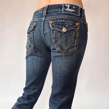 Y2K Mek Low Rise Bootcut Jeans (S/M)