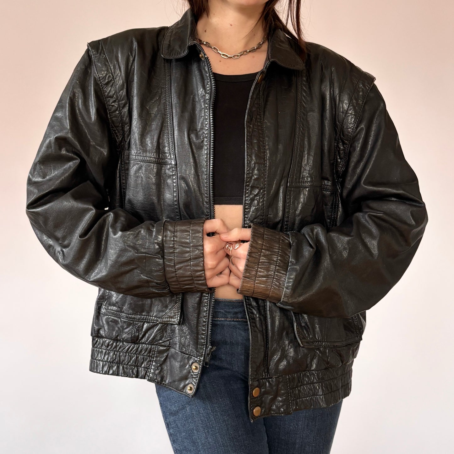 90s Wilson’s Leather Bomber Jacket (XL)