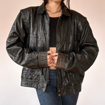 90s Wilson’s Leather Bomber Jacket (XL)