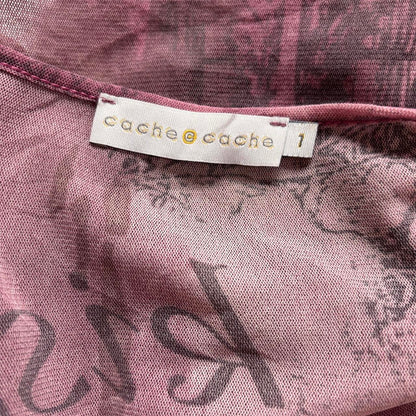 00s Caché Graphic Mesh Top (S)
