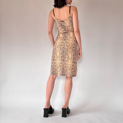 90s Guess Snake Print Dress (S/M)