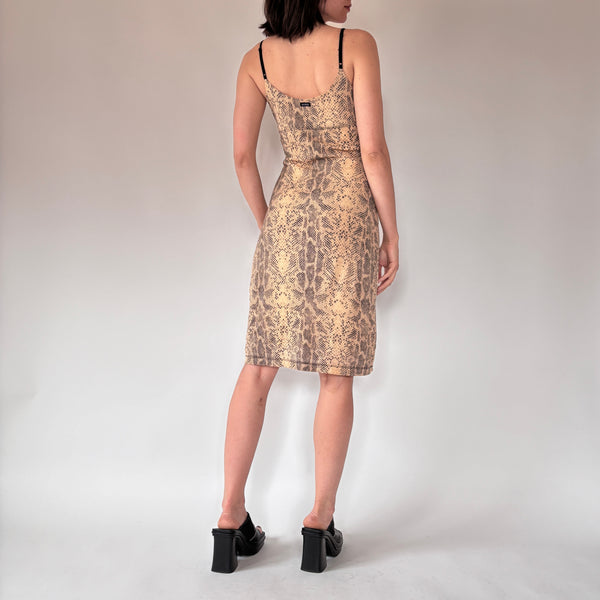 90s Guess Snake Print Dress (S/M)